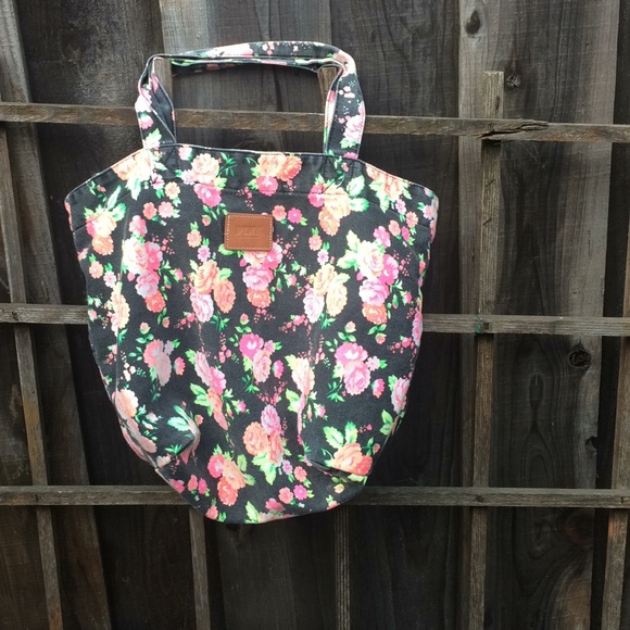 PINK Victoria's Secret Handbags - VS PINK floral canvas bag